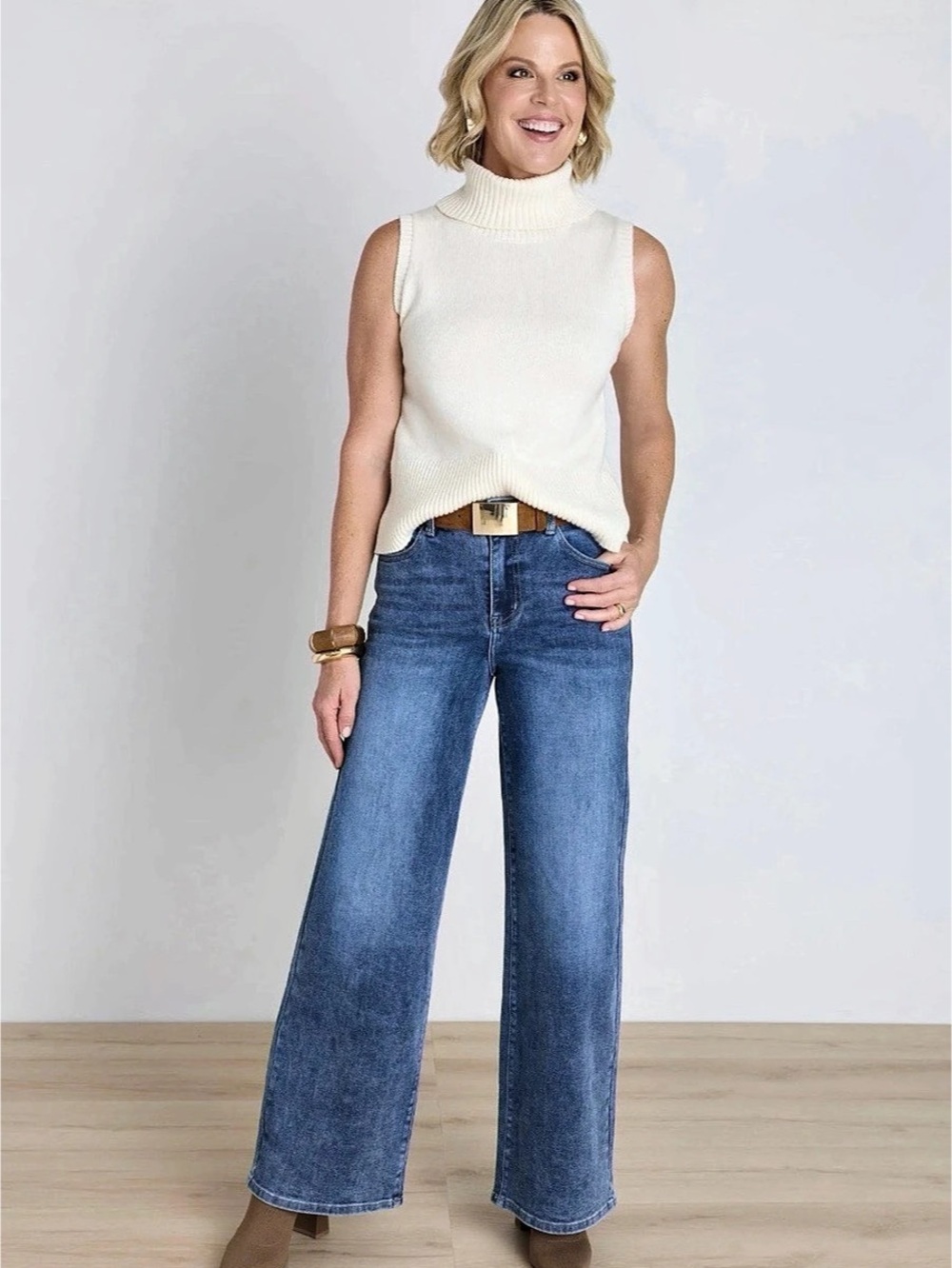The Noli Shop Wide Leg Jeans in Blue NWOT